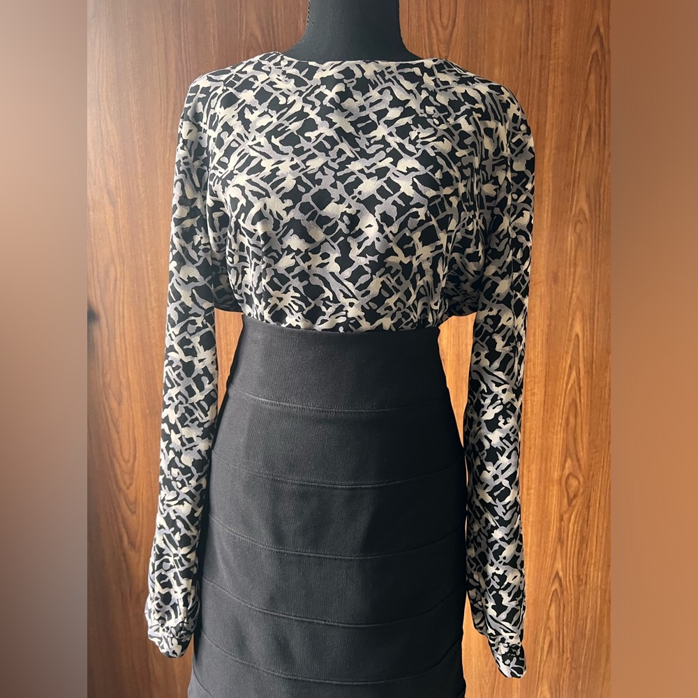 Reflections Geo-Print Work blouse
